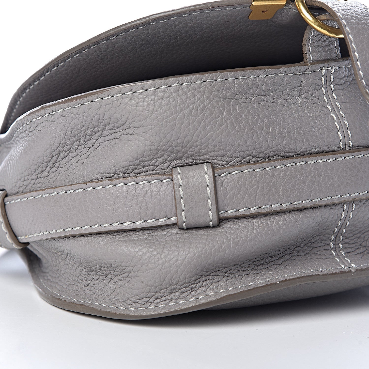 Chloe Calfskin Mini Marcie Round Crossbody Bag Cashmere Grey 9 of 11