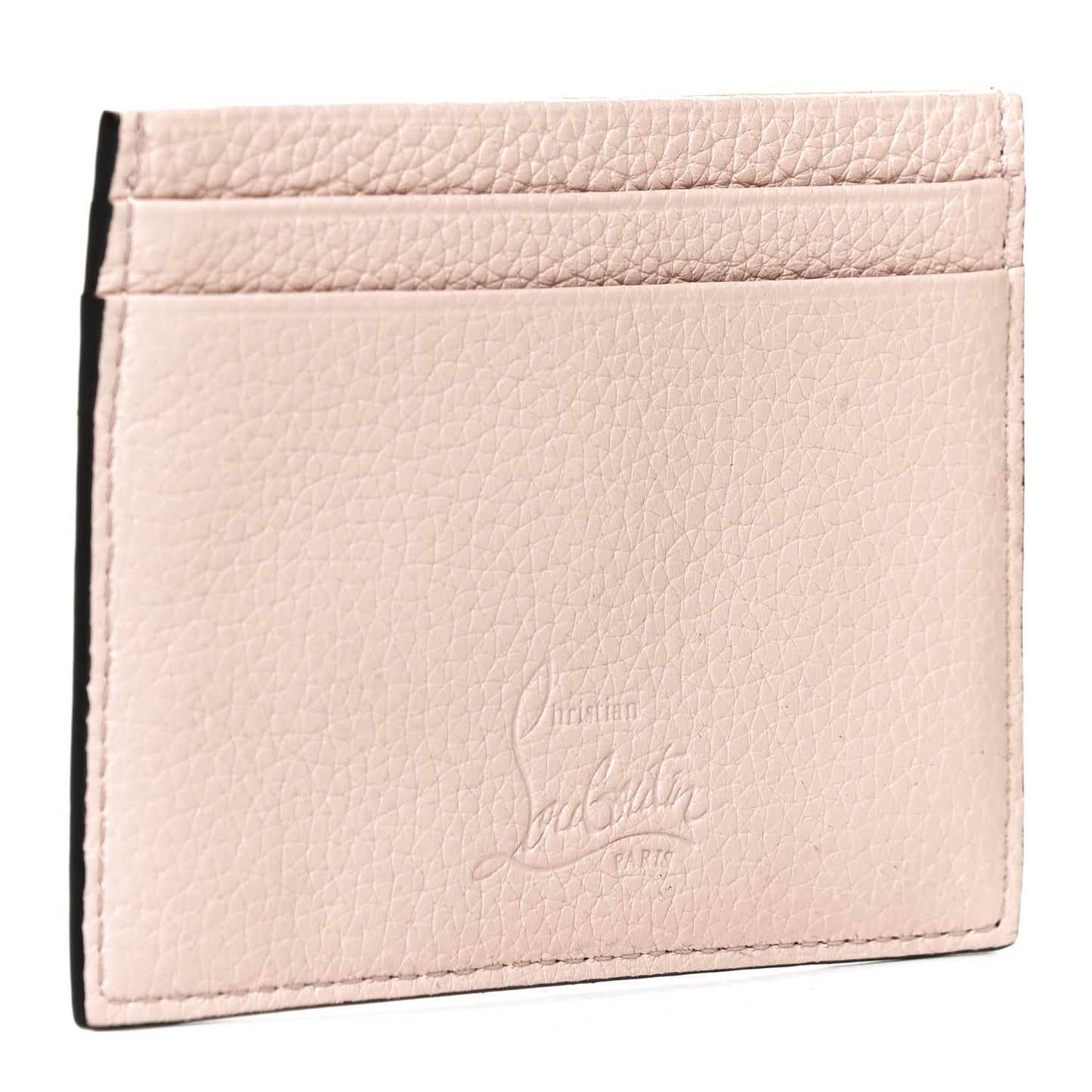 Calfskin Kios Studded Card Holder Dune