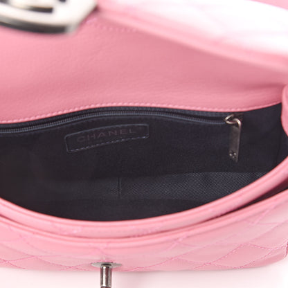 Chanel Shiny Goatskin Quilted Small Double Carry Waist Chain Flap Pink 5 of 9