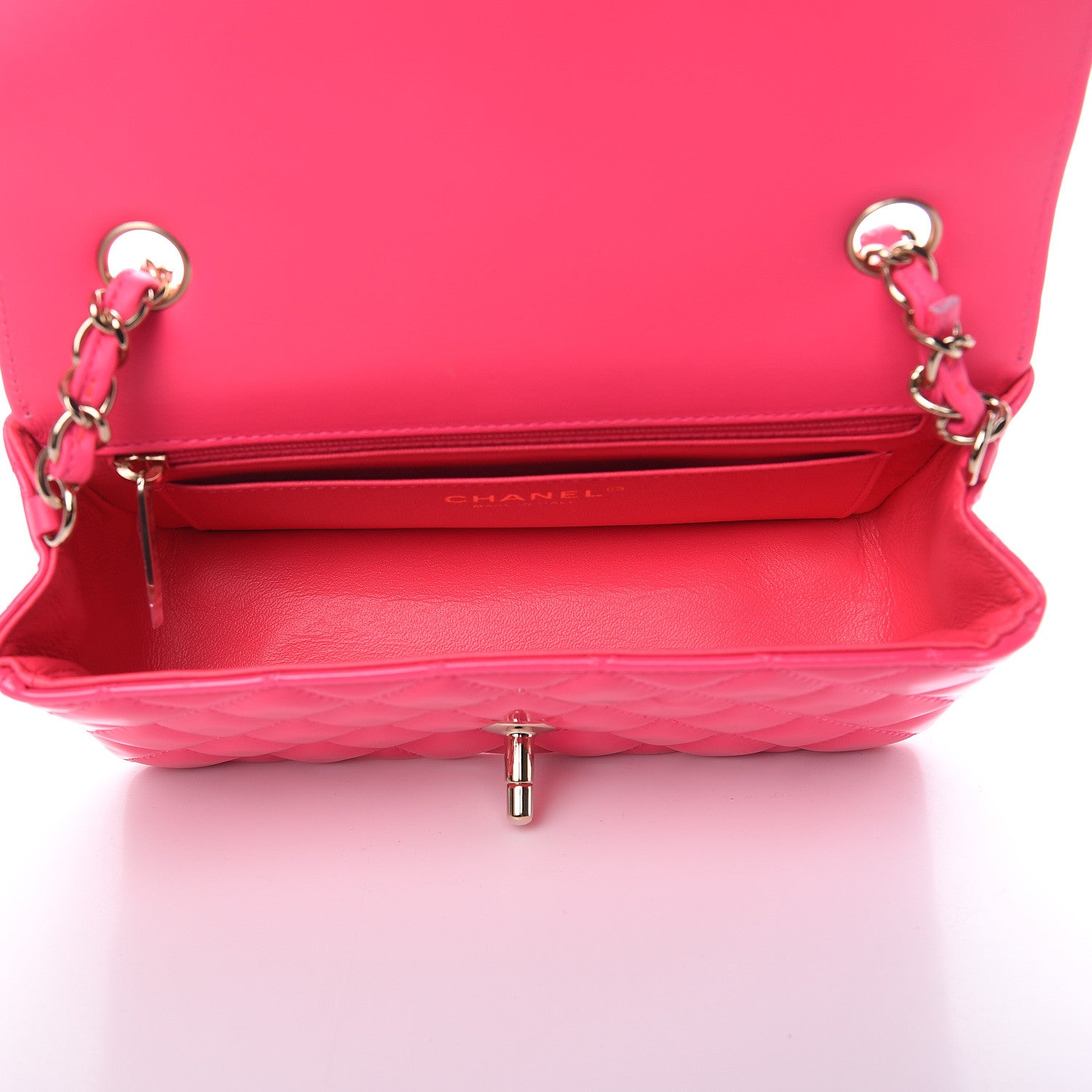 Chanel Patent Quilted Mini Rectangular Flap Pink 5 of 10