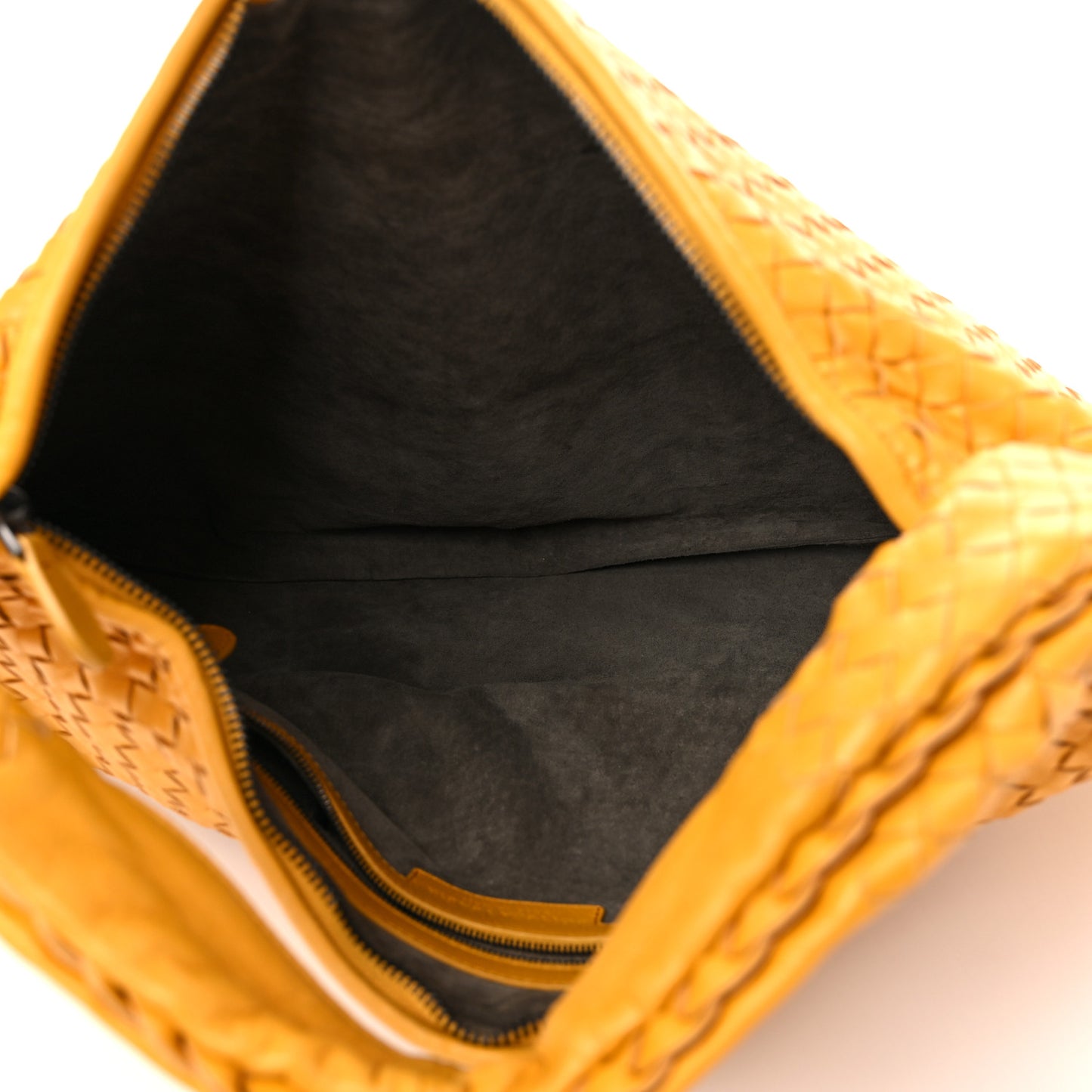 Nappa Intrecciato Medium Veneta Hobo Yellow