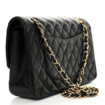 Chanel Lambskin Quilted Medium Double Flap Black 3 of 15