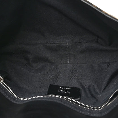 Fendi Fabric Jacquard FF 1974 Belt Baguette Bag Tobacco Moro Black 5 of 10