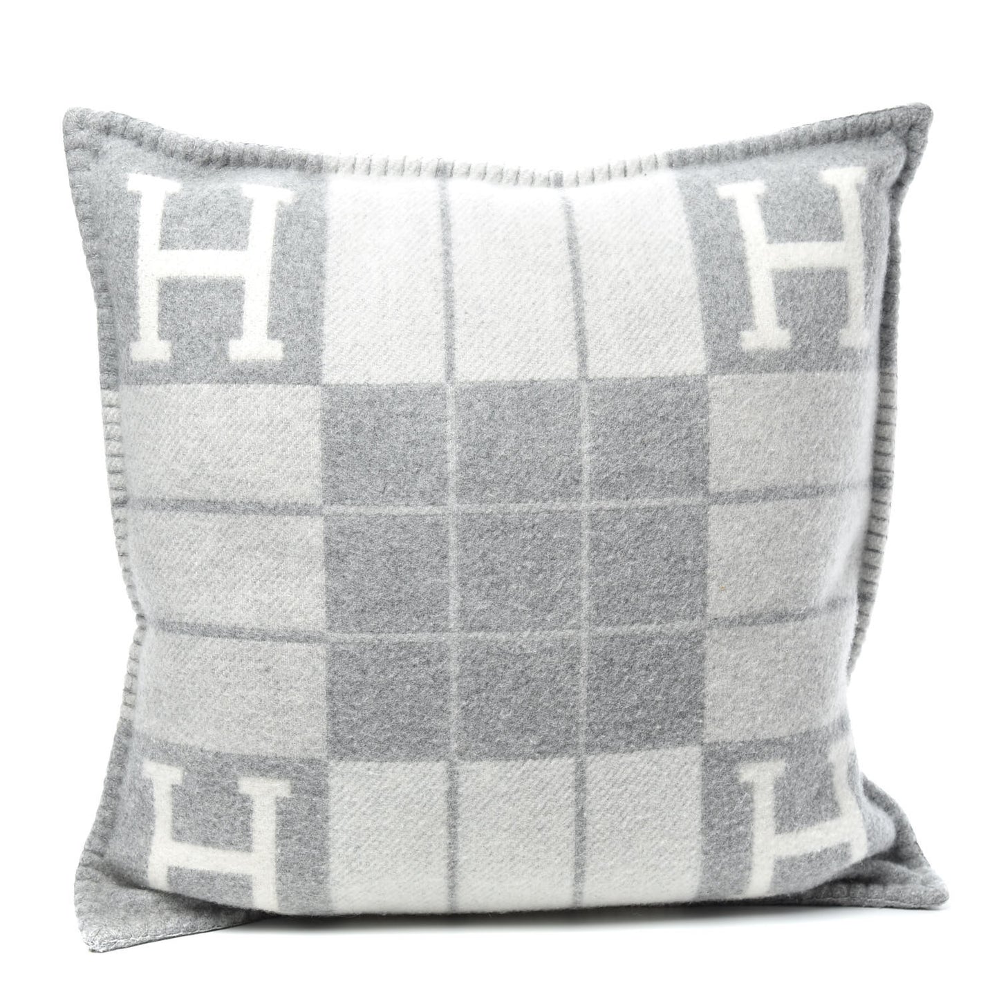 Wool Cashmere Avalon III Pillow PM Ecru Gris Clair