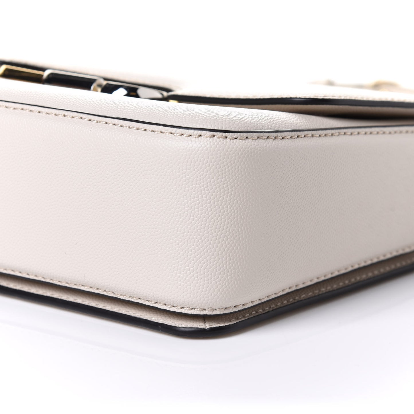 Textured Calfskin The J Link Shoulder Bag Ivory