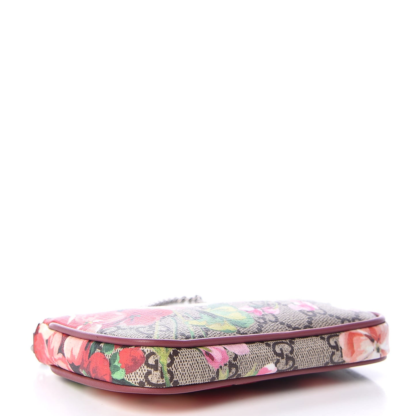 GG Supreme Monogram Blooms Mini Chain Bag Beige Multicolor Dry Rose