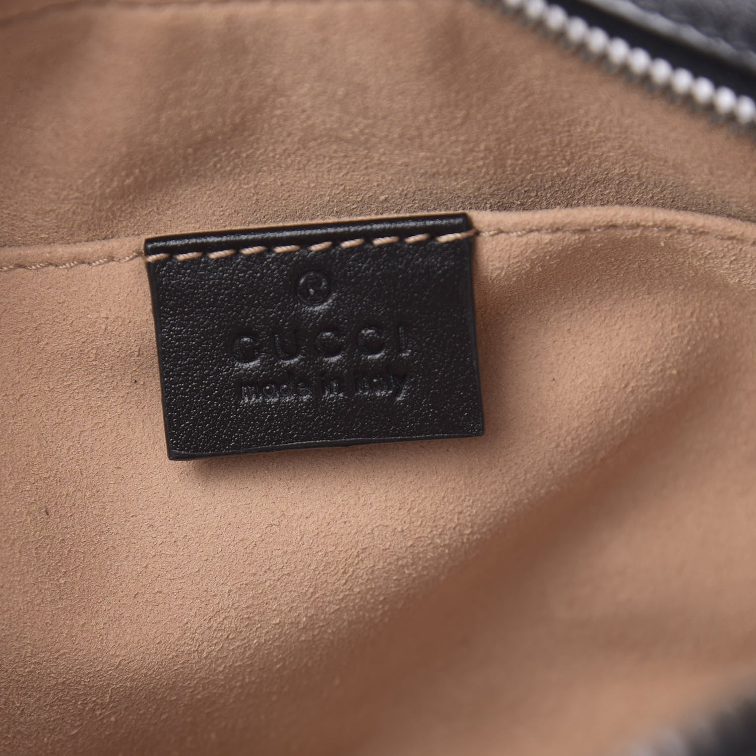 Gucci Calfskin Matelasse Small GG Marmont Chain Shoulder Bag Black 6 of 10