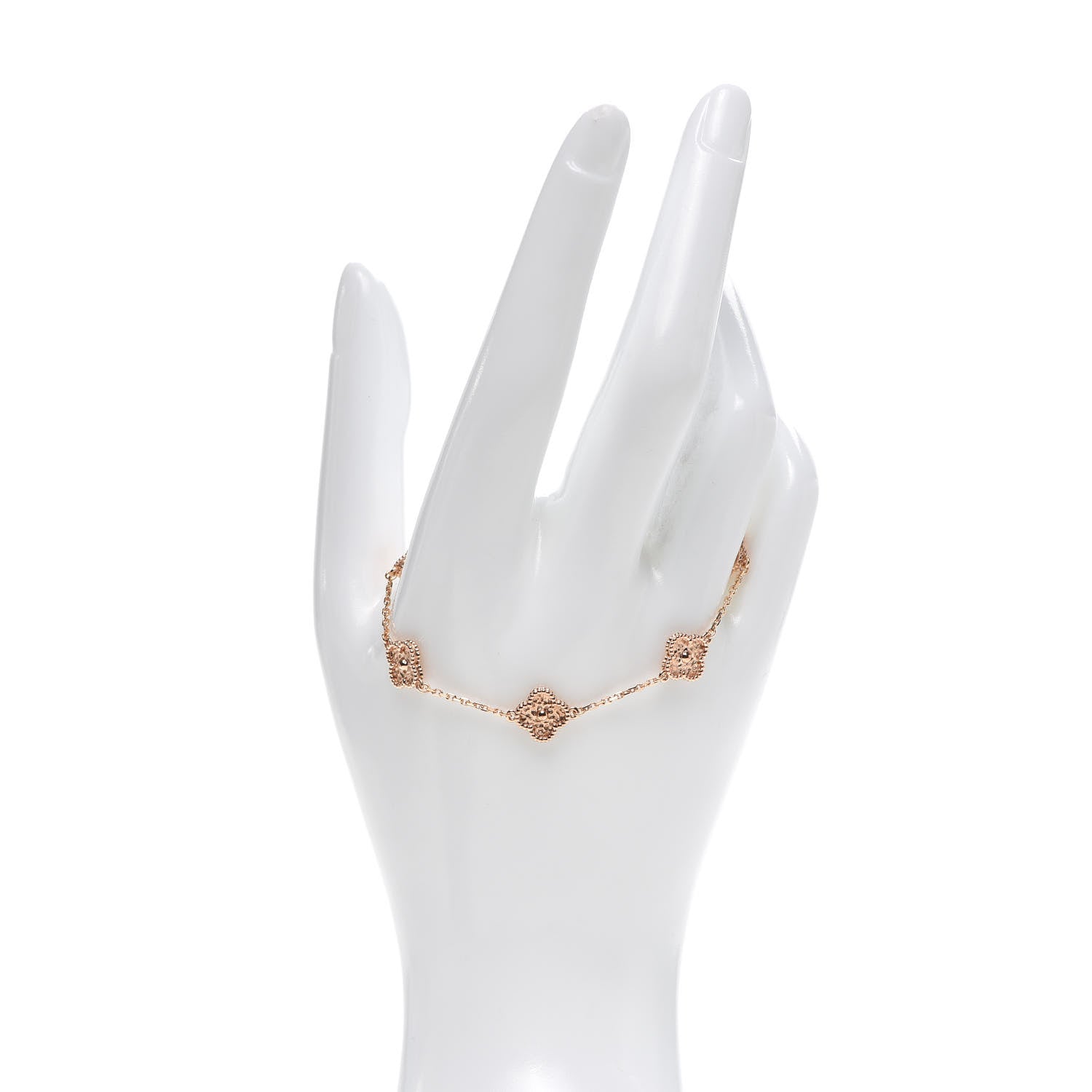 Van Cleef & Arpels 18K Rose Gold 6 Motifs Sweet Alhambra Bracelet 2 of 7