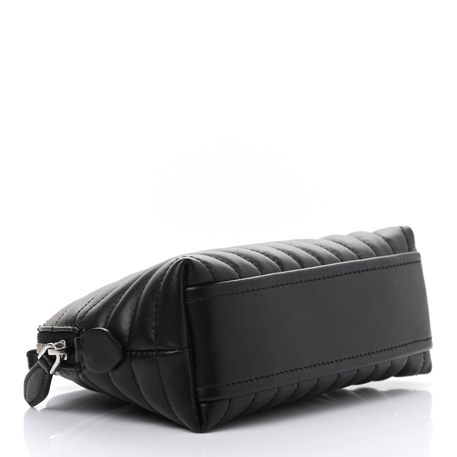 Prada Soft Calfskin Diagramme Wristlet Pouch Bag Black 4 of 7