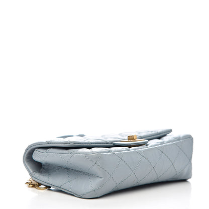 Chanel Aged Calfskin Quilted 2.55 Reissue Chain Waist Bag Light Blue 4 of 14