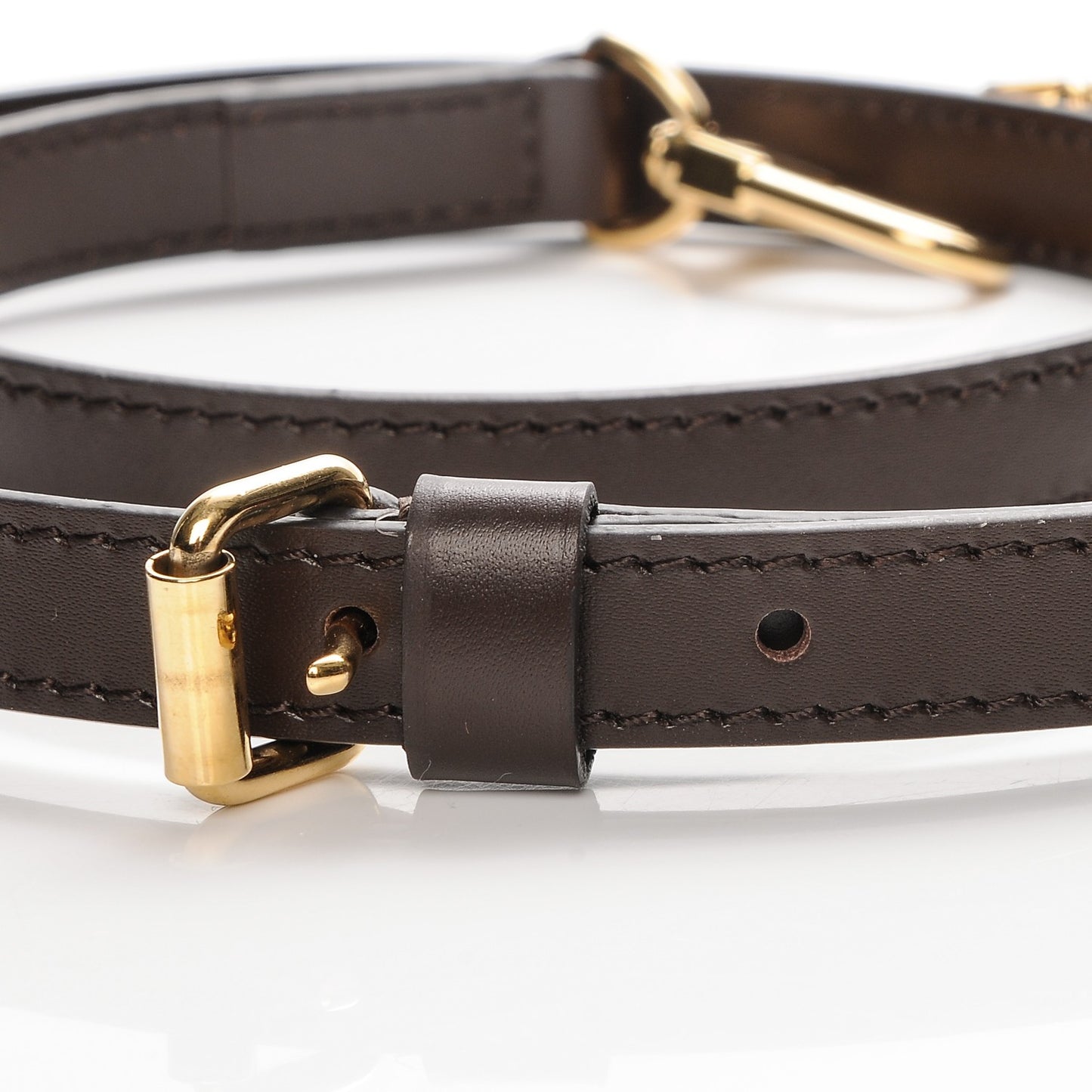 Calfskin 12mm Adjustable Shoulder Strap Brown