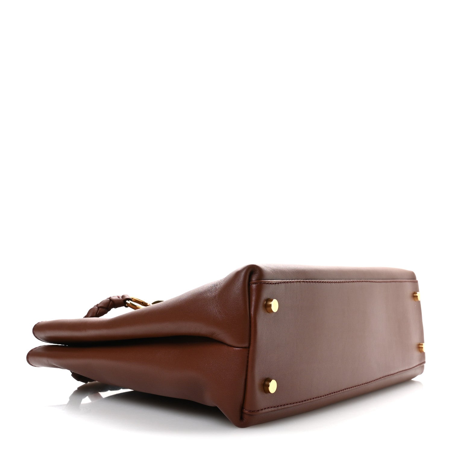 Bottega Veneta Silky Calfskin Medium Andiamo Shoulder Bag Sapele Redstone 4 of 9