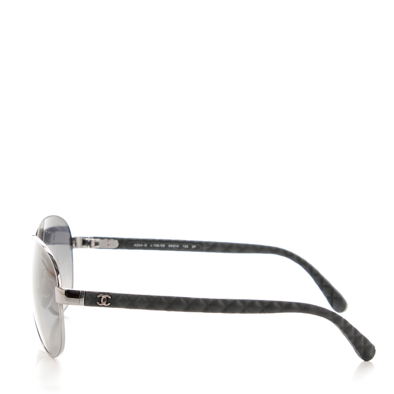 Chanel Aviator Polarized Sunglasses 4204-Q Black 2 of 7