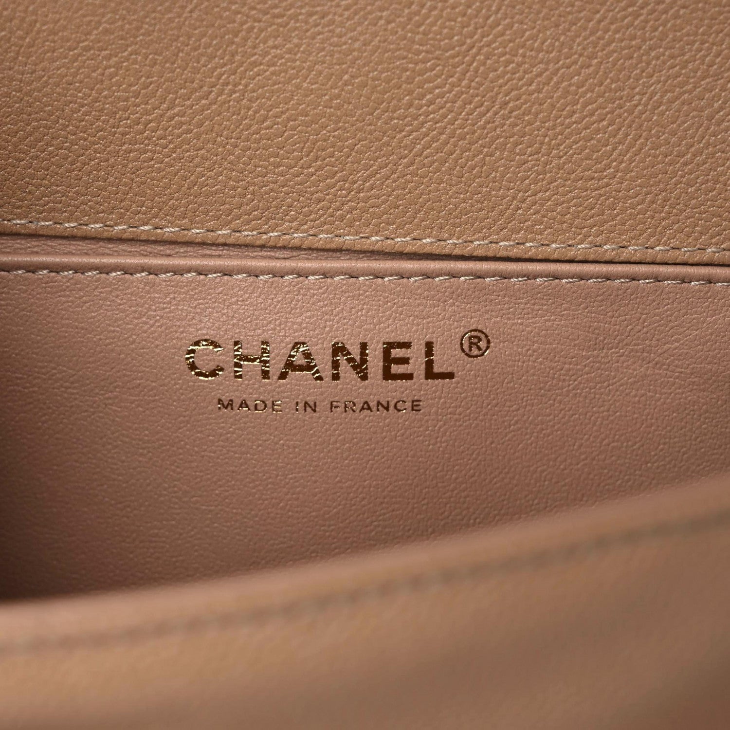 Chanel Caviar Chevron Quilted Medium Boy Flap Dark Beige 6 of 12