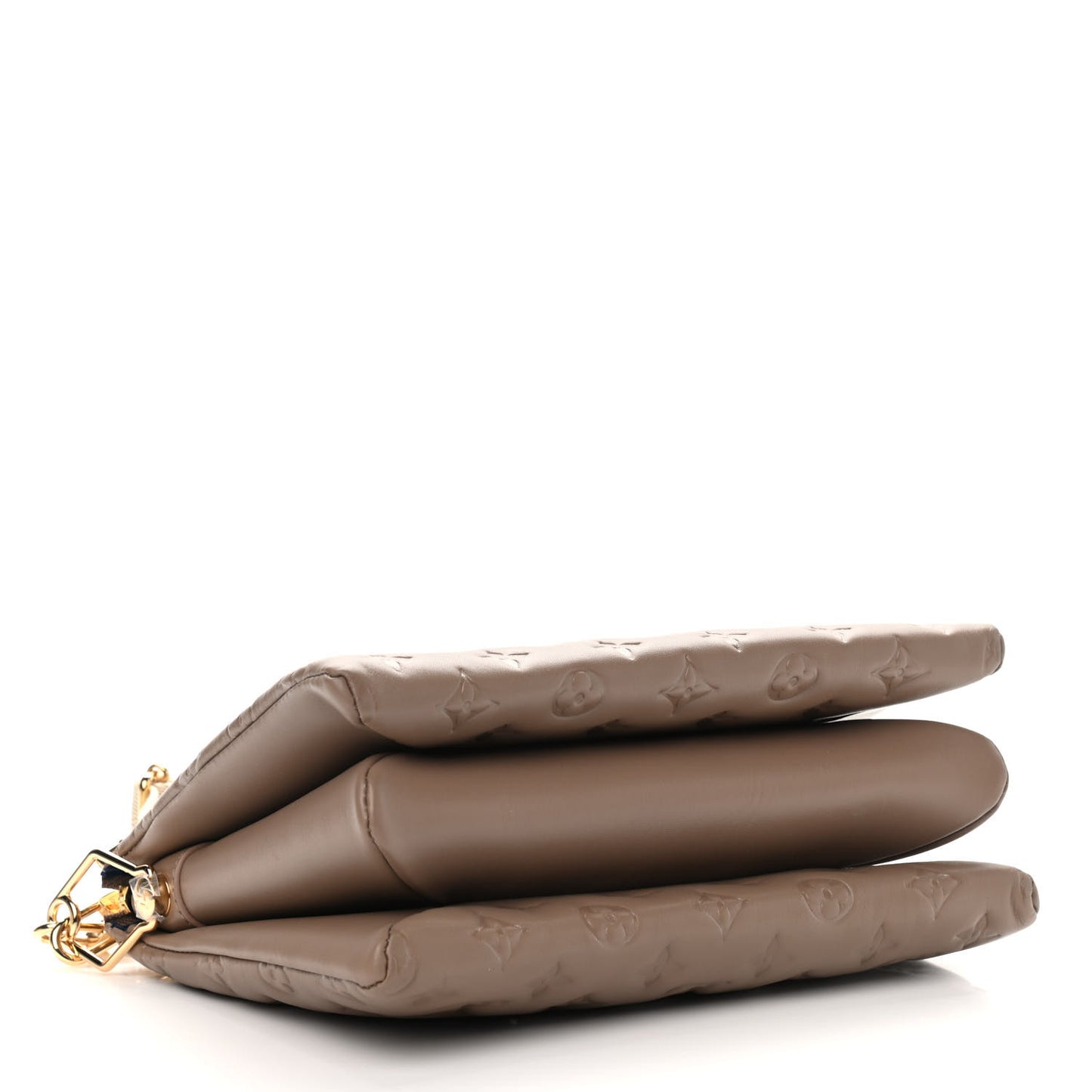 Lambskin Embossed Monogram Coussin PM Taupe