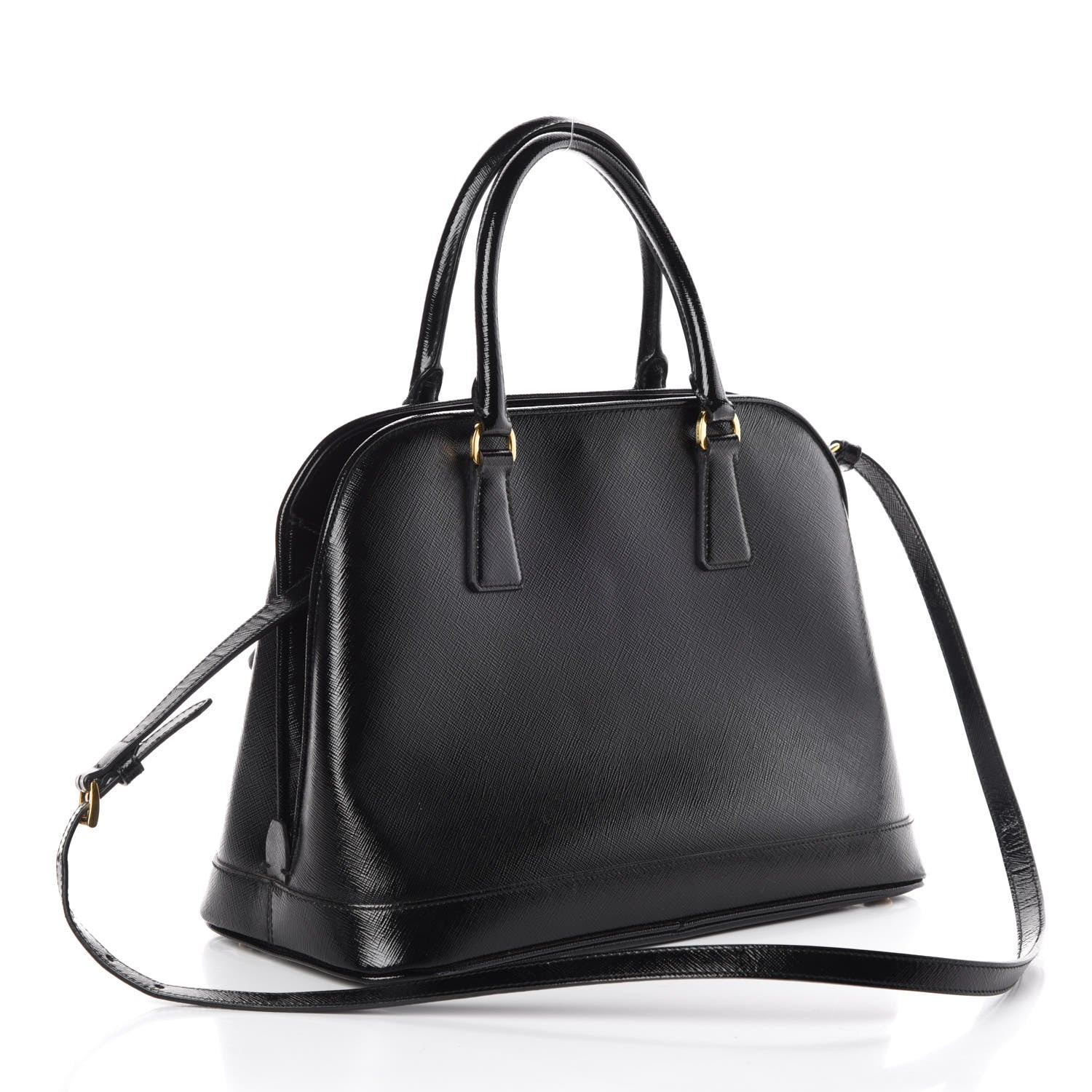 Prada Saffiano Vernice Open Promenade Tote Black 3 of 8
