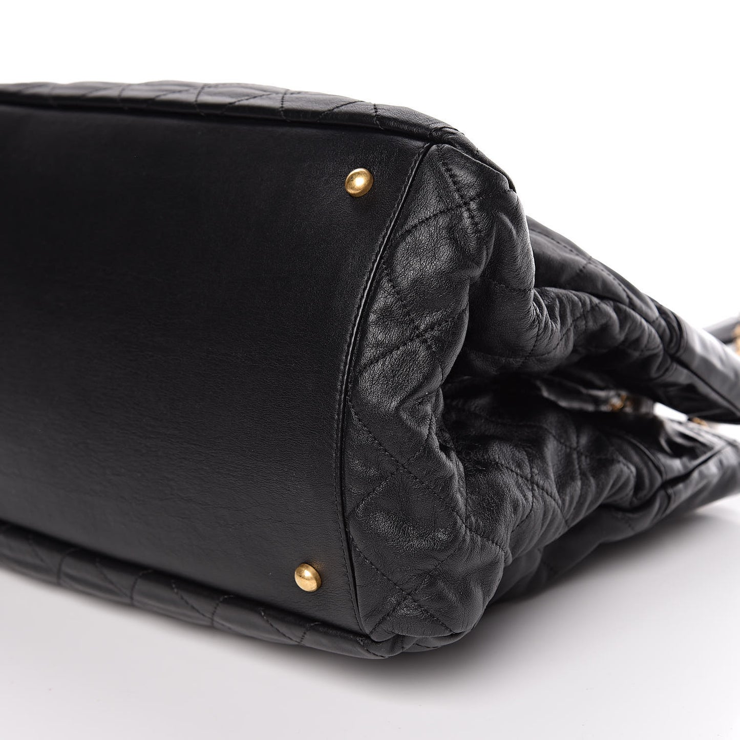Iridescent Calfskin Large In the Mix Tote Black
