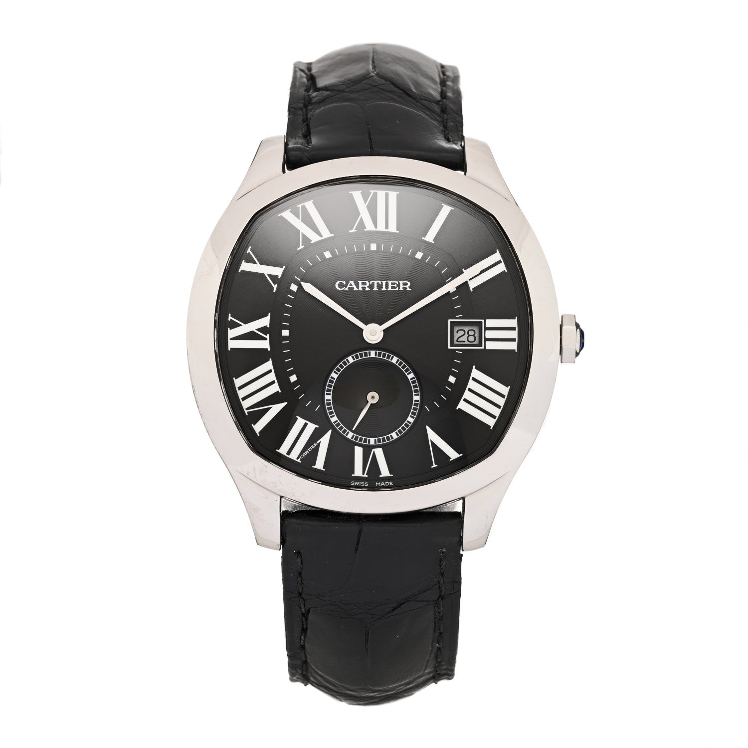 Cartier Stainless Steel Alligator 41mm Drive De Cartier Automatic Watch Black 1 of 5