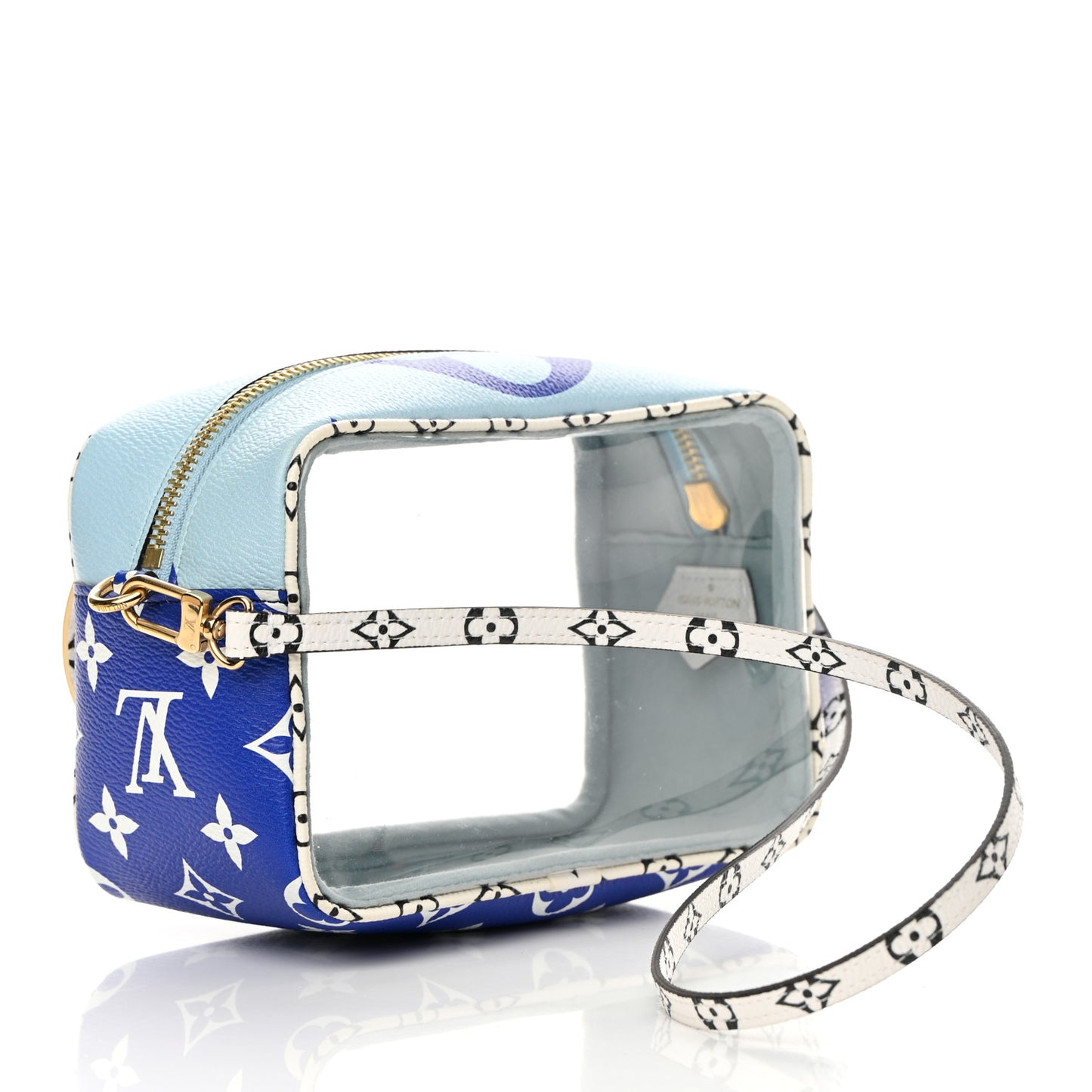 Monogram Giant Hawaii Beach Pouch Blue
