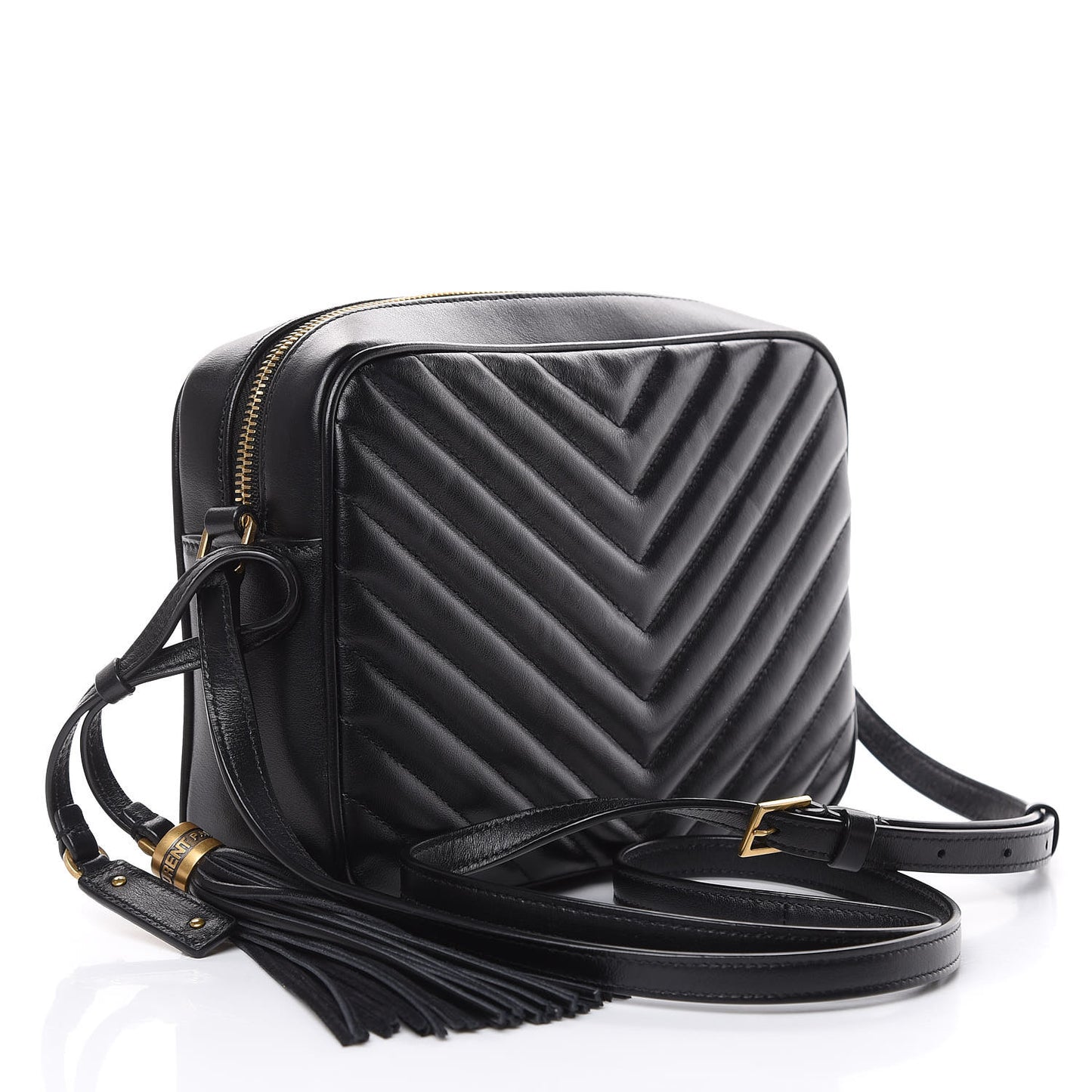 Calfskin Matelasse Monogram Lou Camera Bag Black
