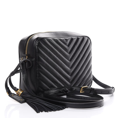 Saint Laurent Calfskin Matelasse Monogram Lou Camera Bag Black 3 of 9