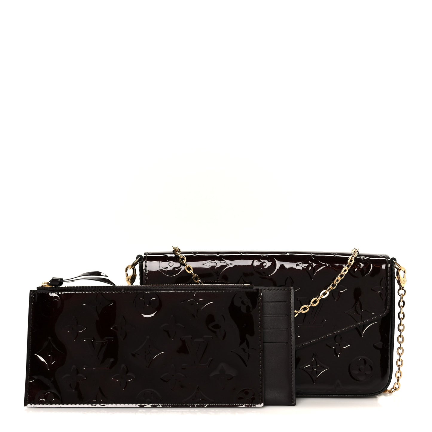 Vernis Pochette Felicie Chain Wallet Amarante