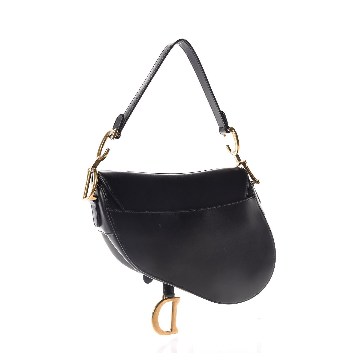 Christian Dior Calfskin Saddle Bag Black 3 of 8