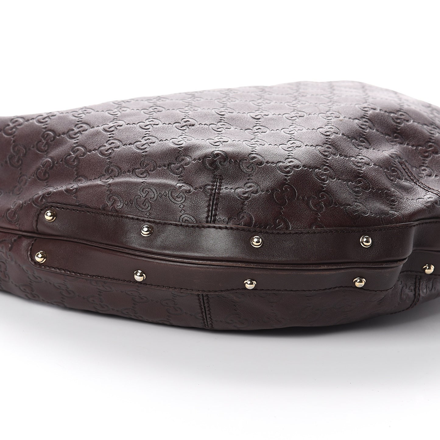 Guccissima Large Biba Hobo Dark Brown