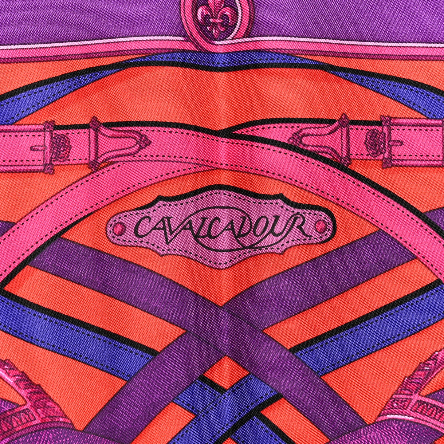 Silk Cavalcadour Scarf 45 Violet Rouge Indigo