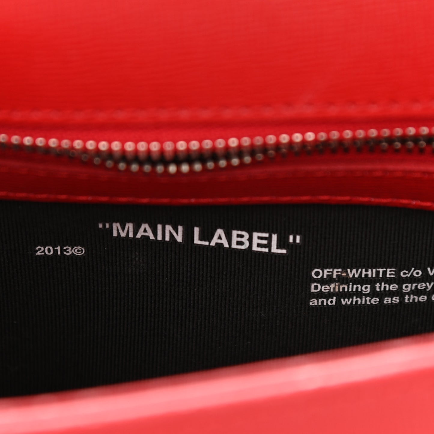 Saffiano Striped Diag Binder Flap Bag Red