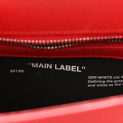 Off-White Saffiano Striped Diag Binder Flap Bag Red 6 of 15