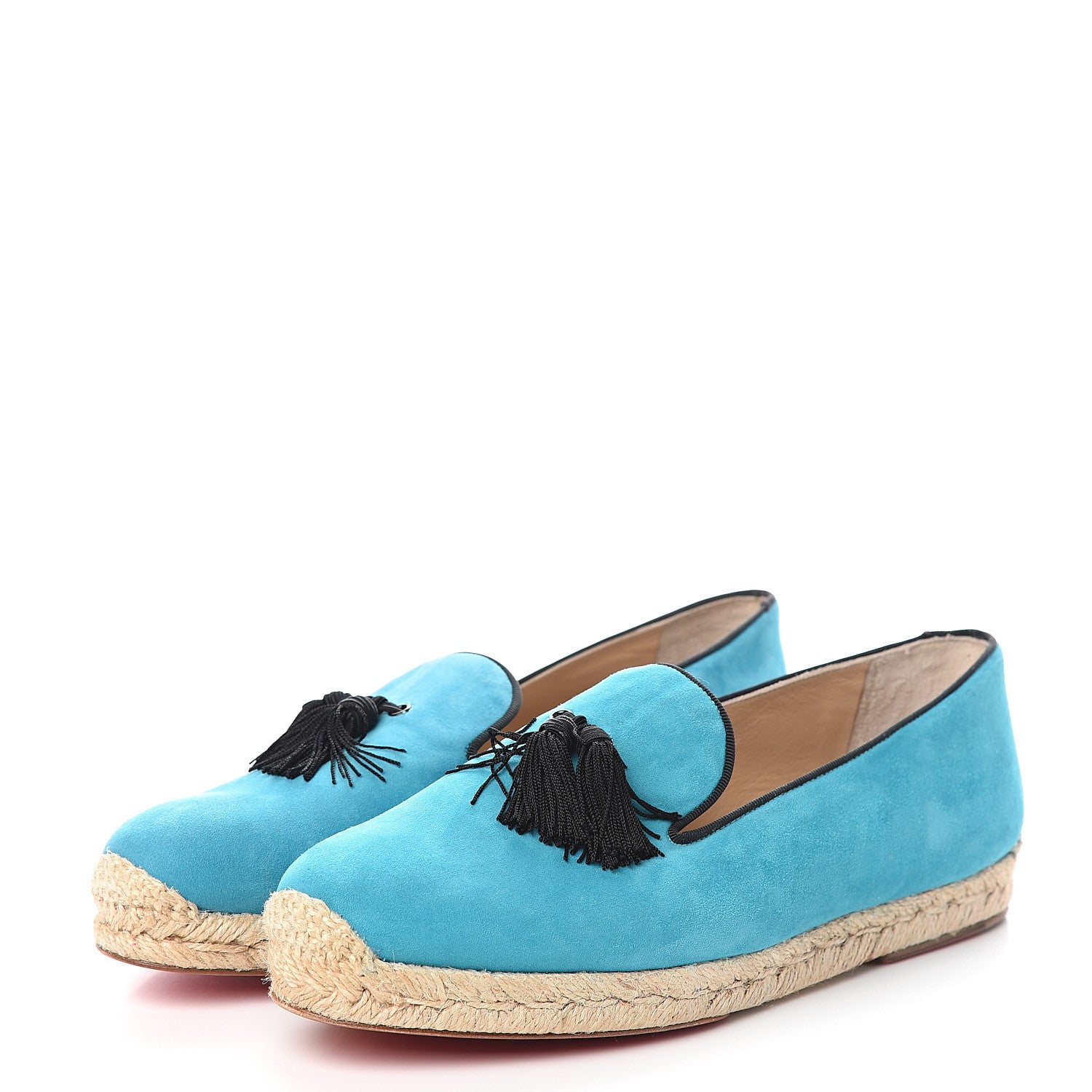 Christian Louboutin Suede Spanish Cheetah Flat Espadrilles 40 Riviera 3 of 7