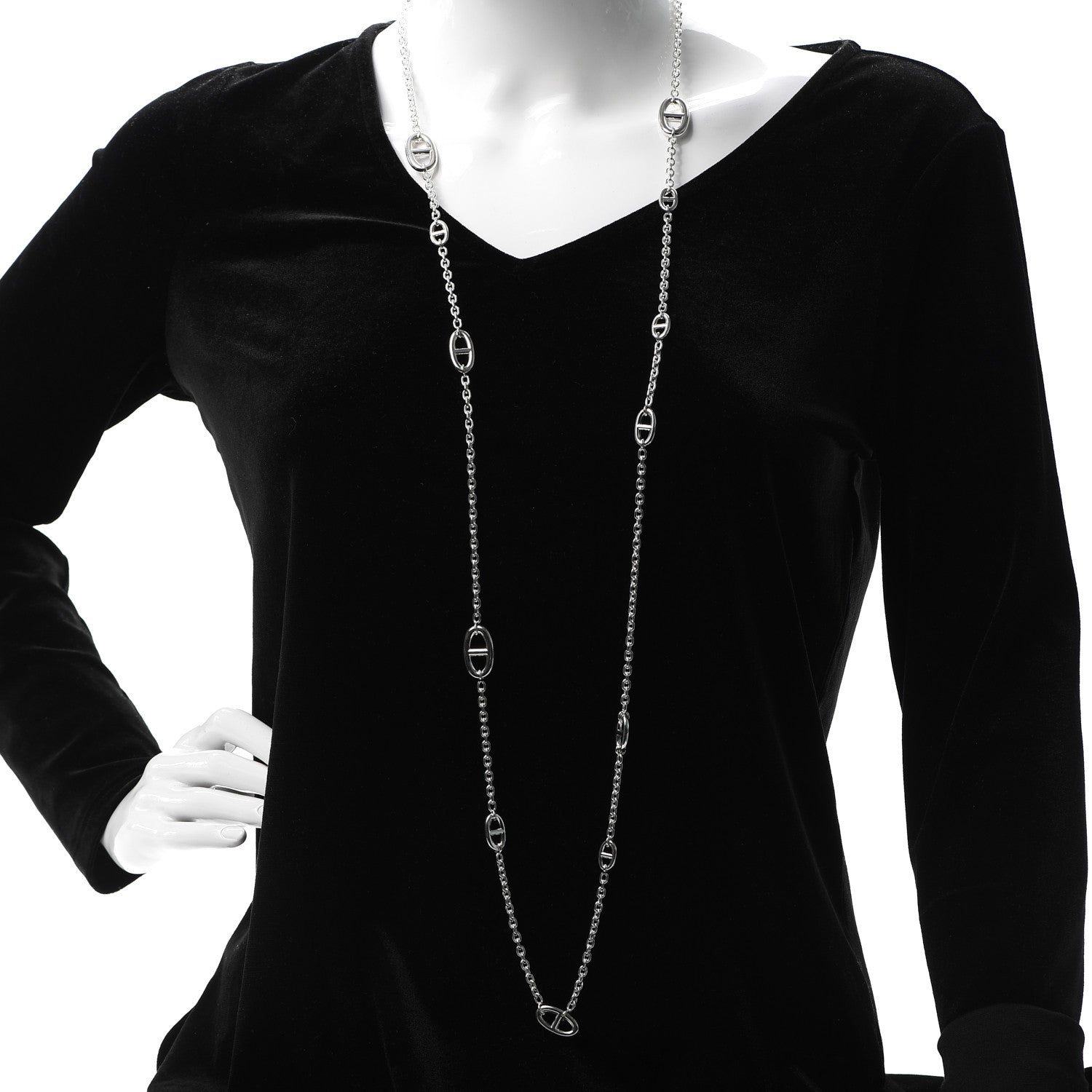 Hermes Sterling Silver Farandole Necklace 120 2 of 5