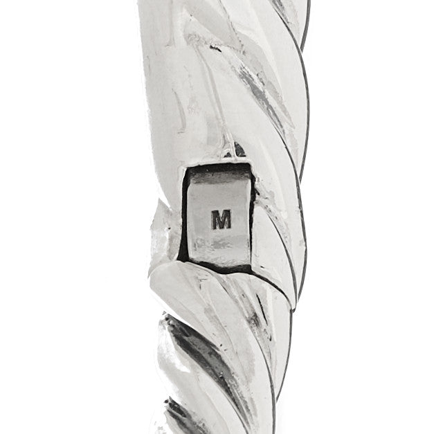 David Yurman Sterling Silver Bronze Brown Diamond 9.5mm Pure Form Smooth Bangle Bracelet 4 of 4