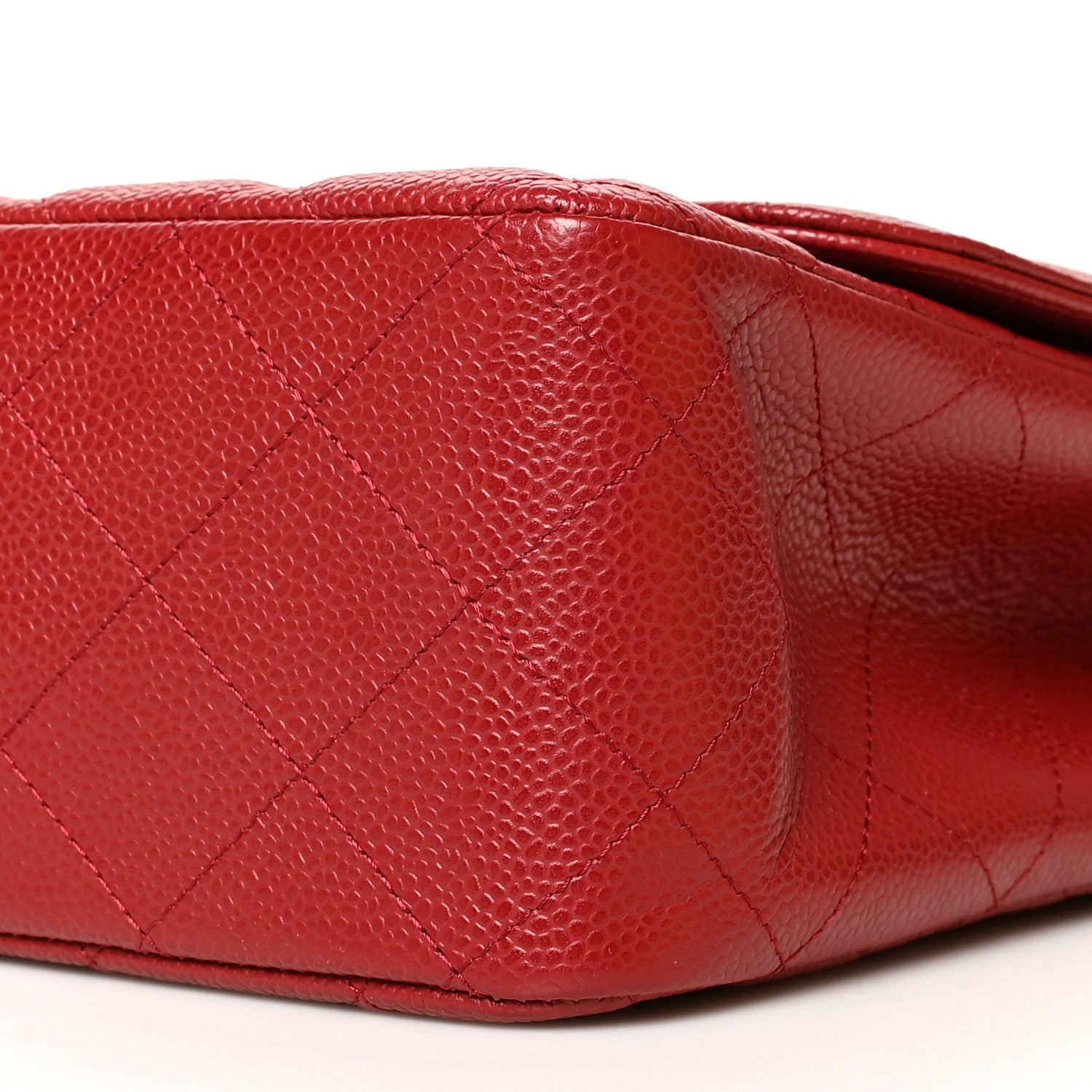 Chanel Caviar Quilted Jumbo Single Flap Red 10 of 10