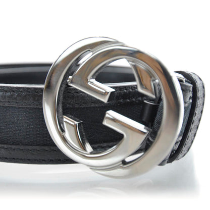 Gucci Monogram Interlocking G Belt 80 32 Black 3 of 4