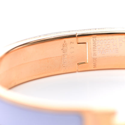 Hermes Enamel Narrow Clic Clac H Bracelet GM Parme 4 of 5