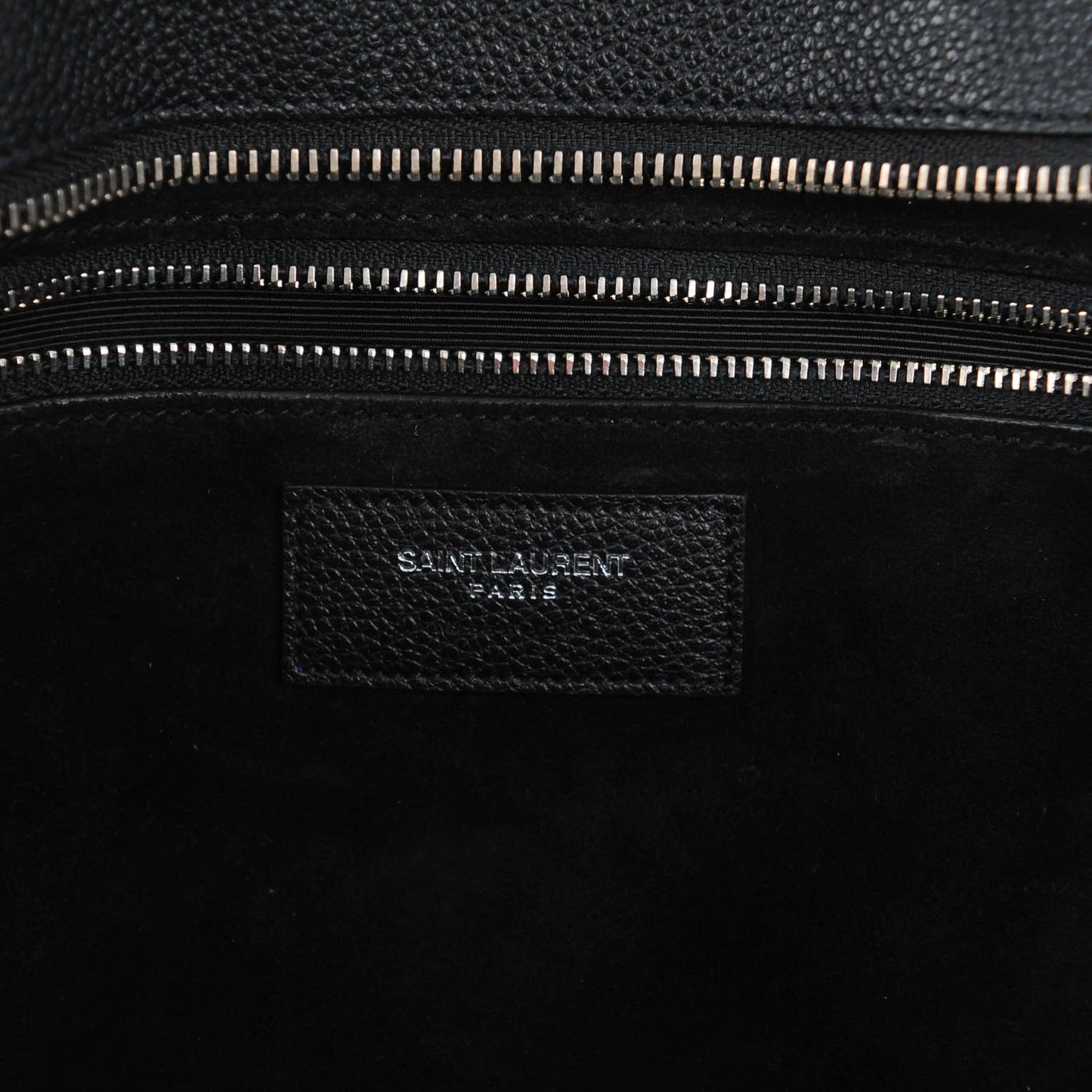 Grained Calfskin Medium Cabas Rive Gauche Black