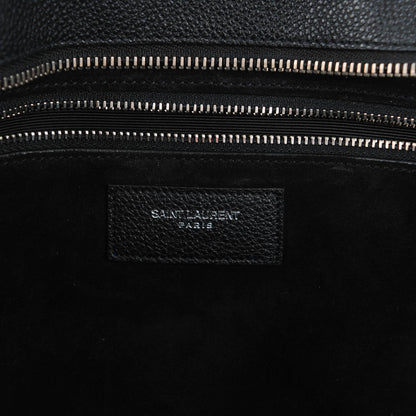 Saint Laurent Grained Calfskin Medium Cabas Rive Gauche Black 6 of 7