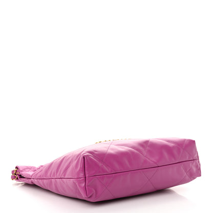 Chanel Shiny Calfskin Quilted Small Chanel 22 Purple 5 of 12