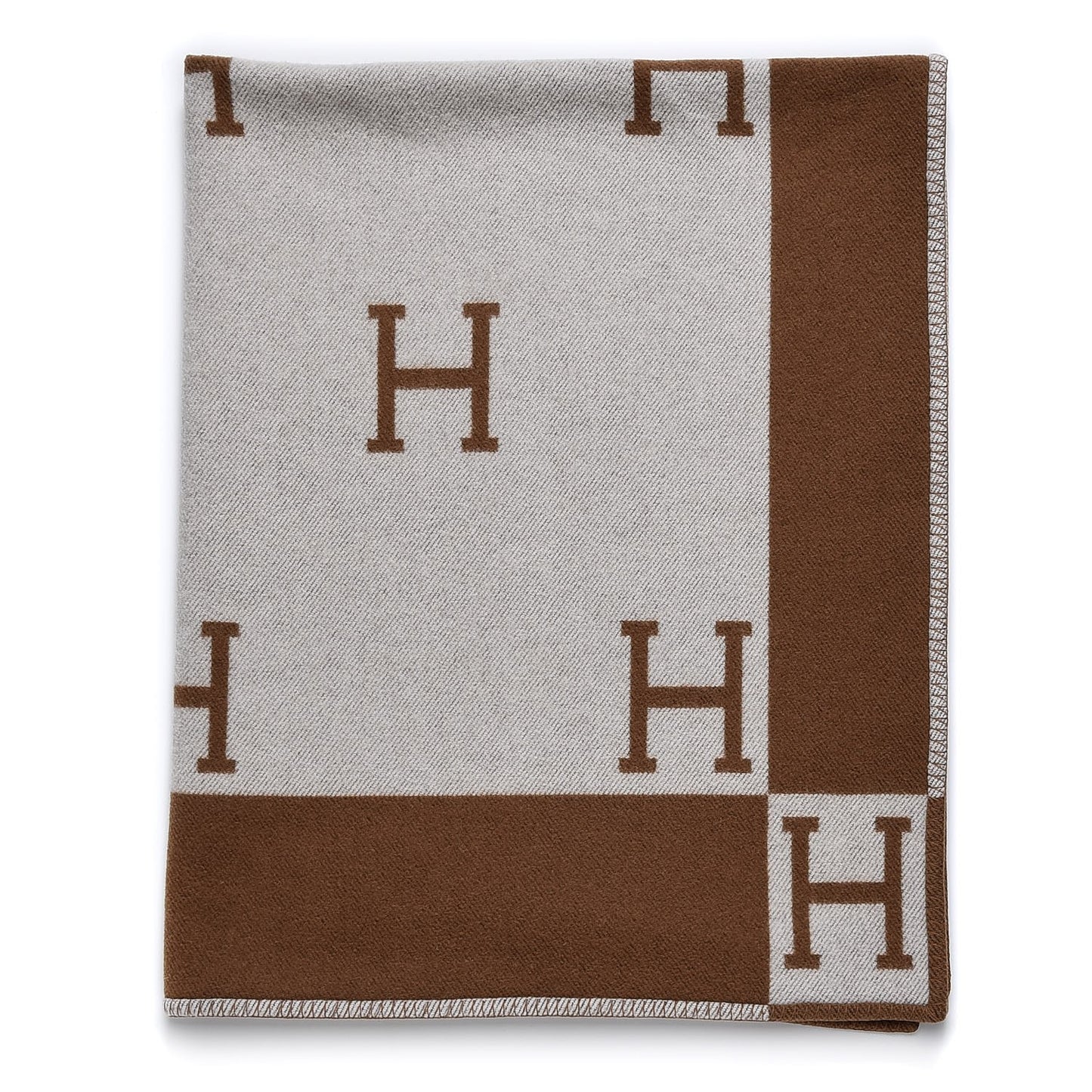 Wool Cashmere New Classic Avalon Blanket Ecru Camel