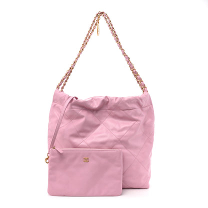 Chanel Shiny Calfskin Quilted Small Chanel 22 Pink 1 of 11