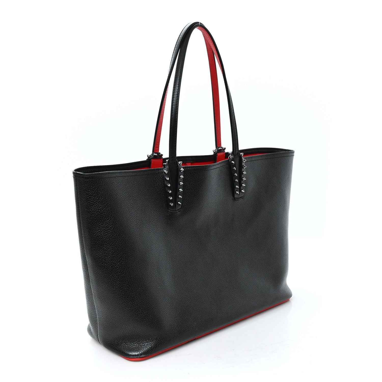 Christian Louboutin Calfskin Empire Spikes East West Cabata Tote Black 3 of 10