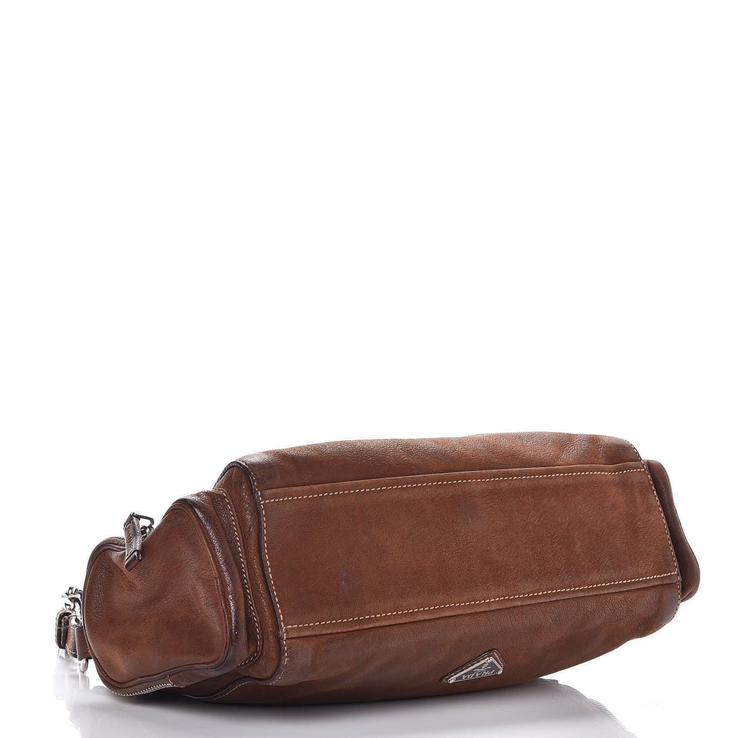 Vitello Antic Easy A Foldover Pushlock Flap Shoulder Bag Bruciato