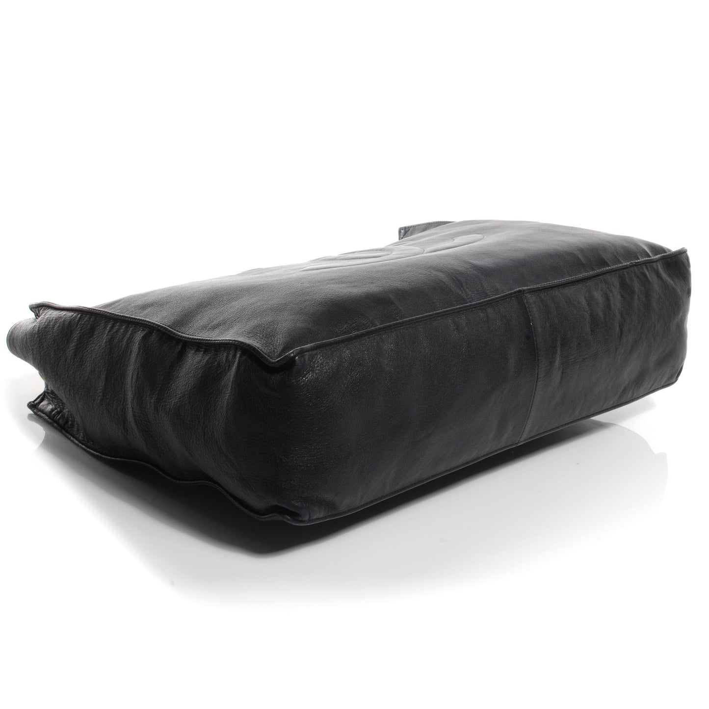 Lambskin Jumbo Shoulder Bag Black