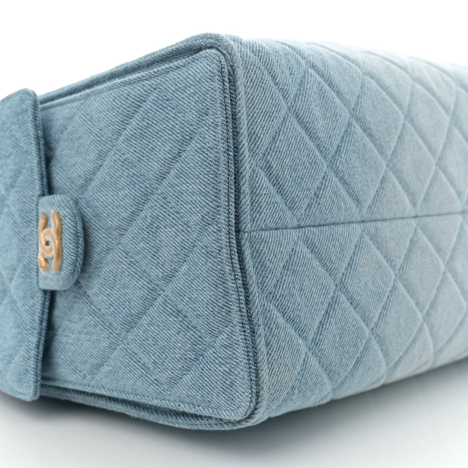 Chanel Washed Denim Quilted Medium Chanel 25 Handbag Blue 9 of 11