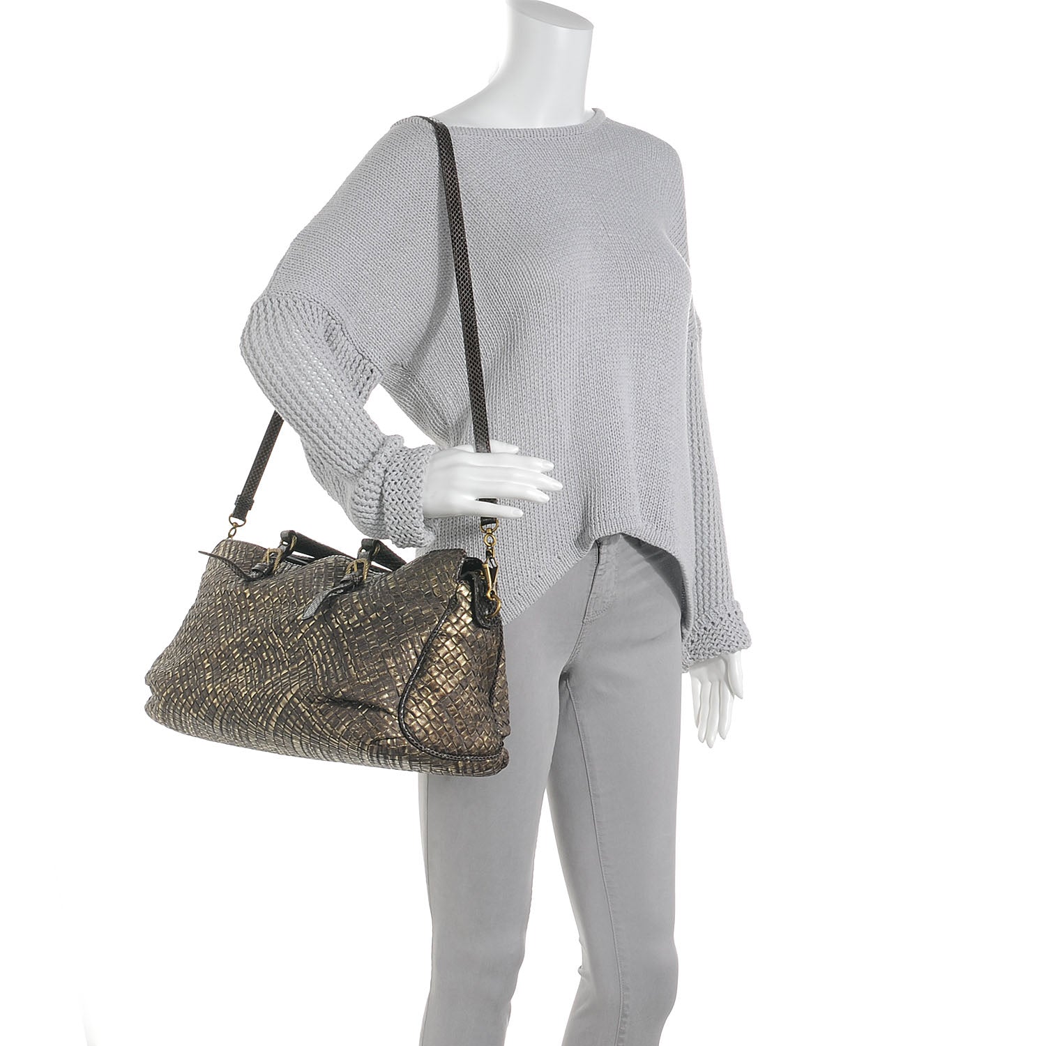 Bottega Veneta Intrecciato Snakeskin Burnished 2 of 8