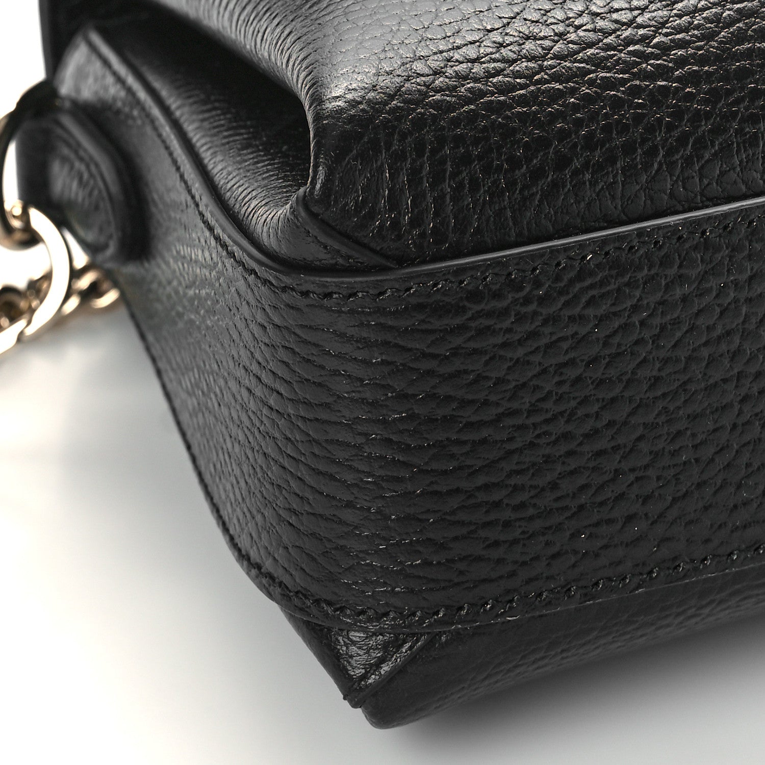 Gucci Dollar Calfskin Interlocking G Crossbody Bag Black 8 of 9