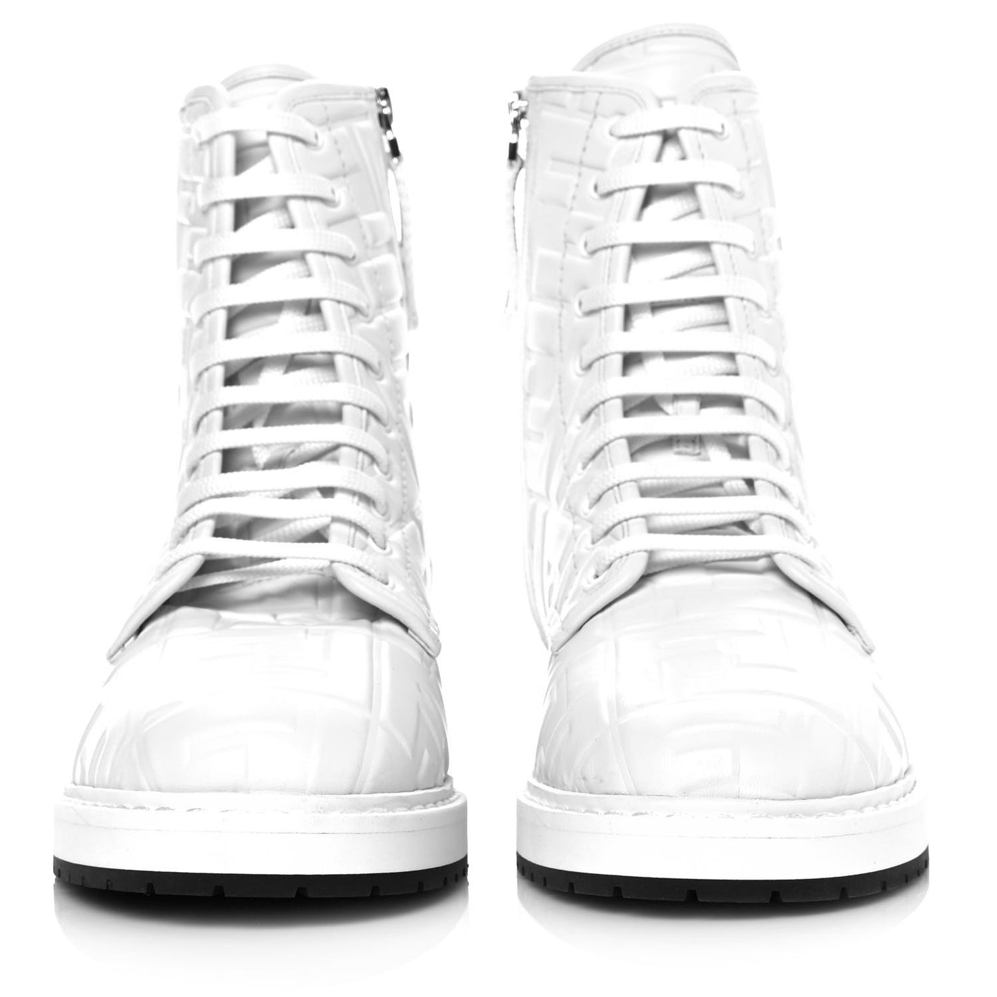 Nappa FF Embossed Womens Biker Boots 39 Snow