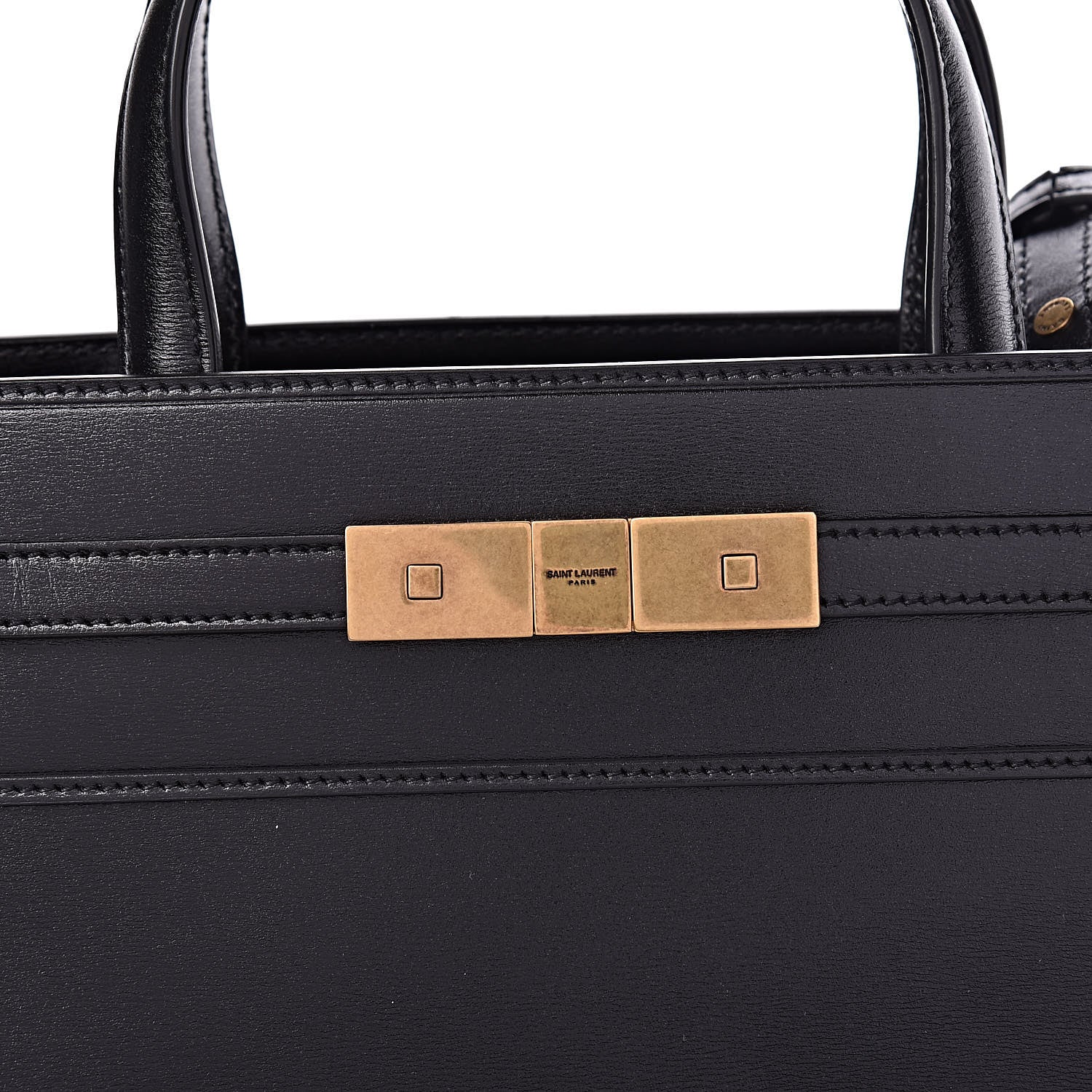 Saint Laurent Calfskin Small Manhattan Shopper Tote Black 7 of 10